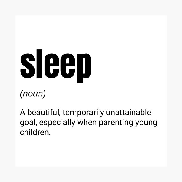 Item preview, Sleep Definition Funny Parents designed and sold by CuteLovelyDesigns.