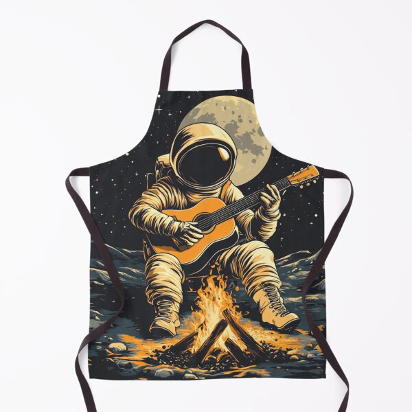 Item preview, Galaxy Astronaut Guitarist Campfire Lunar Surface designed and sold by GrinGalore.