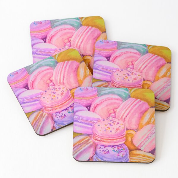 Item preview, Colorful macarons desserts watercolor design. designed and sold by happiartworks .