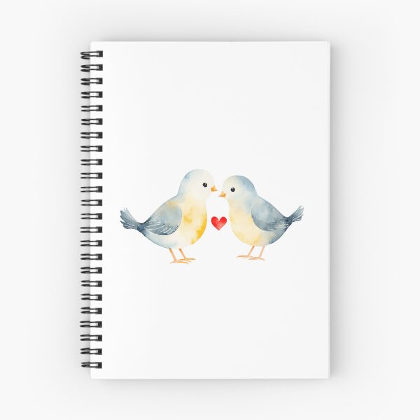 Item preview, Watercolor lovebirds and hearts, watercolor birds, valentine day, love, adorable lovebirds designed and sold by Victoria Riabov.
