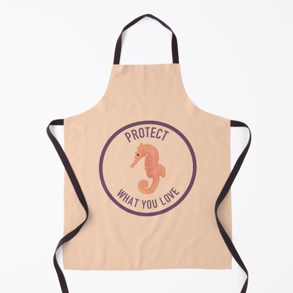 Item preview, Protect What You Love Seahorse Apricot Aubergine transparent backround designed and sold by Saltycurrent1.
