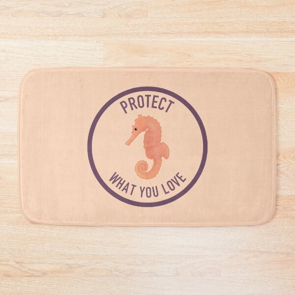 Item preview, Protect What You Love Seahorse Apricot Aubergine transparent backround designed and sold by Saltycurrent1.
