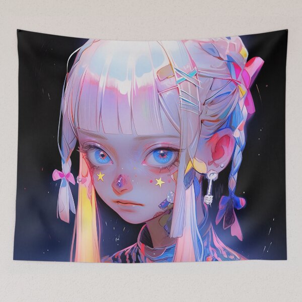 Item preview, Pastel Starry Anime Girl designed and sold by bubblegoth.