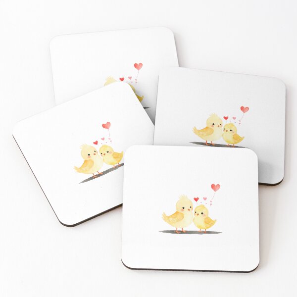Item preview, Watercolor lovebirds and hearts, watercolor birds, valentine day, love, adorable lovebirds designed and sold by Victoria Riabov.