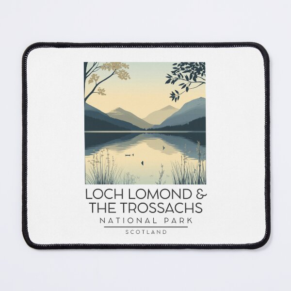 Item preview, A Vintage Illustration of Loch Lomond and The Trossachs National Park - Scotland designed and sold by GoodOldVintage.