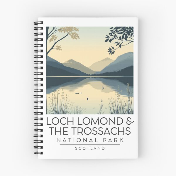 Artikelvorschau, Eine Vintage-Illustration des Loch Lomond und des Trossachs-Nationalparks - Schottland entworfen und verkauft von GoodOldVintage.