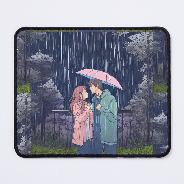 Item preview, Animae Kawaii Japanese Manga Romantic Couple in the Rain designed and sold by stxaris.