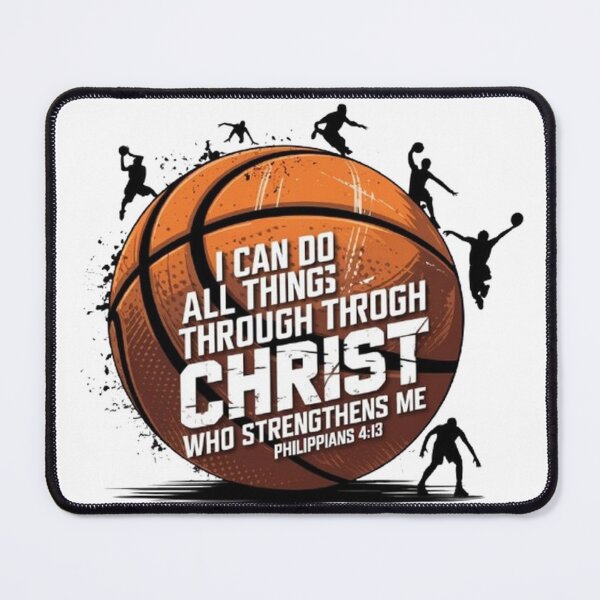 Item preview, Christian Basketball I Can Do All Things Religious Faith designed and sold by SztylishDesigns.