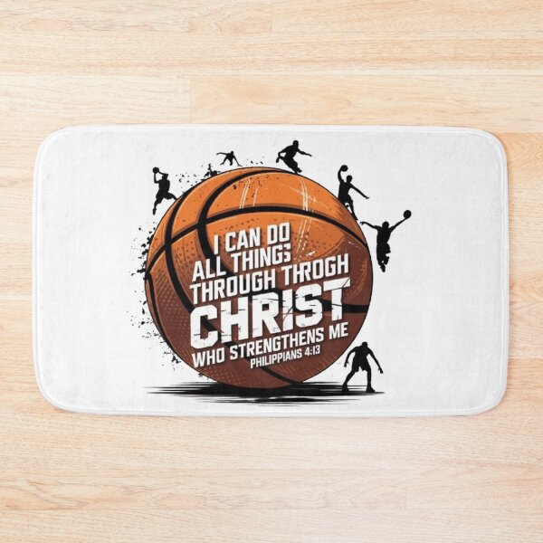 Item preview, Christian Basketball I Can Do All Things Religious Faith designed and sold by SztylishDesigns.