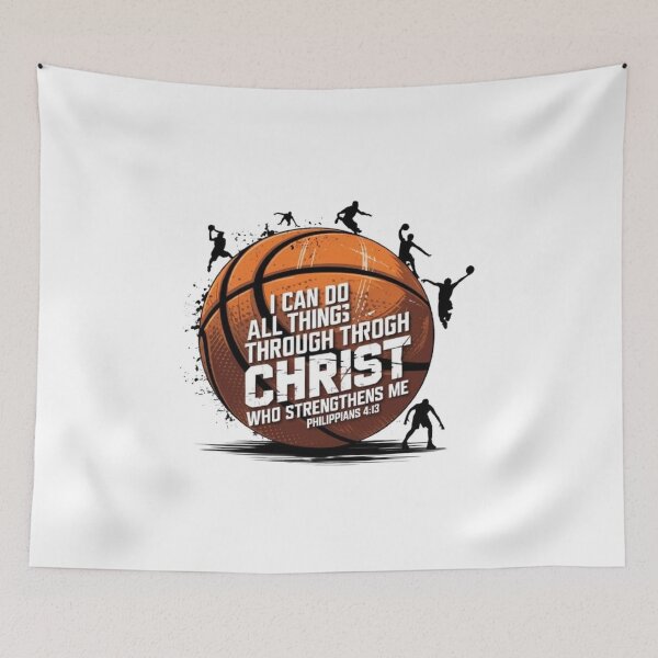 Item preview, Christian Basketball I Can Do All Things Religious Faith designed and sold by SztylishDesigns.