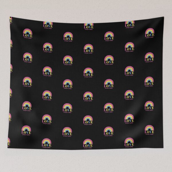Item preview, Love Without Labels. LBTQ, Pride positive rainbow & slogan. designed and sold by Shoot-The-Moon.