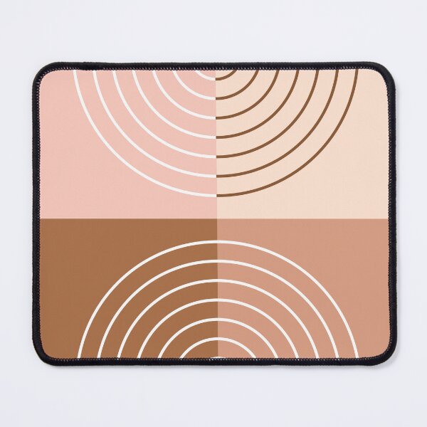 Item preview, Abstract Rainbow Line and Blocks II in Brown Beige Peach designed and sold by nineFlorals.