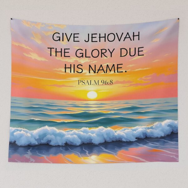 Item preview,  Give Jehovah the glory due his name. (2025 Year Text Sunset Painting)  designed and sold by svarupa.