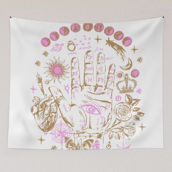Item preview, Magic palm in gold and pink designed and sold by bokasin.