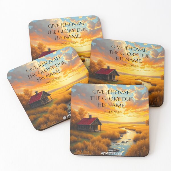 Item preview, Give Jehovah the glory due his name. (2025 Year Text Sunset Painting)  designed and sold by svarupa.
