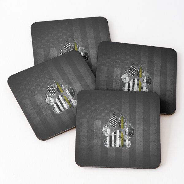 Item preview, K9 Thin Yellow Line Flag Paw designed and sold by artistwill.