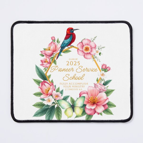 Item preview, Pioneer School 2025 “Fully Accomplish your Ministry” 2 Tim 4:5 (Bird & Flower) designed and sold by svarupa.