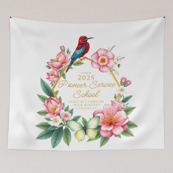 Item preview, Pioneer School 2025 “Fully Accomplish your Ministry” 2 Tim 4:5  (Bird & Flower) designed and sold by svarupa.