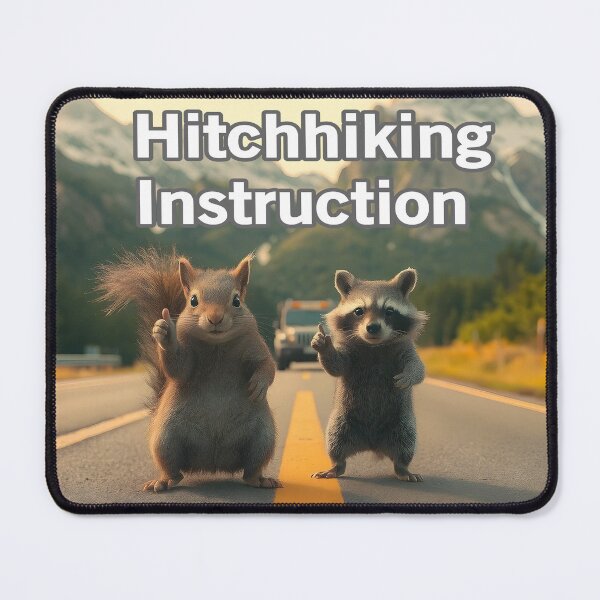 Item preview, hitchhiking Instructions designed and sold by Surreallytee.