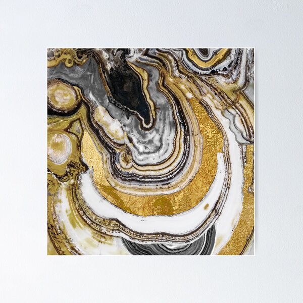 Item preview, Stone Prose Gold Geode designed and sold by Sasha Art Gallery.