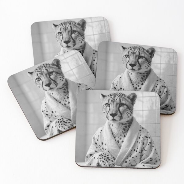 Item preview, Cheetah in Bathrobe Relaxation designed and sold by vk09.