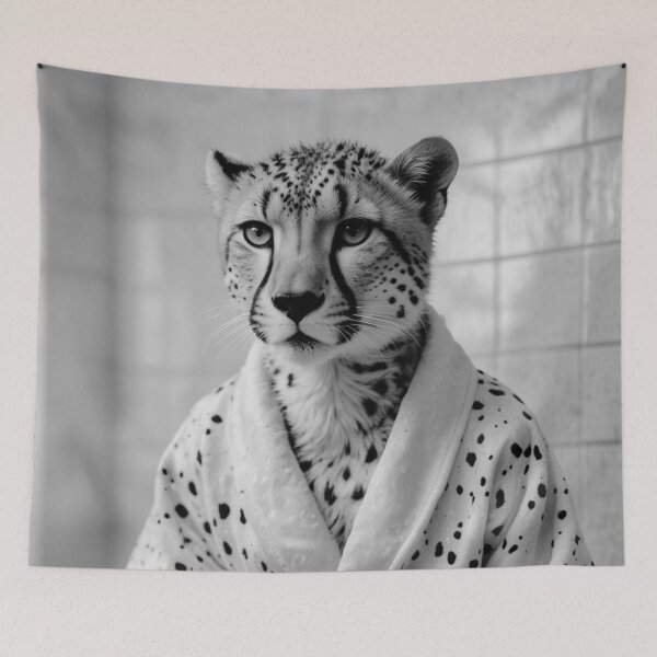 Item preview, Cheetah in Bathrobe Relaxation designed and sold by vk09.