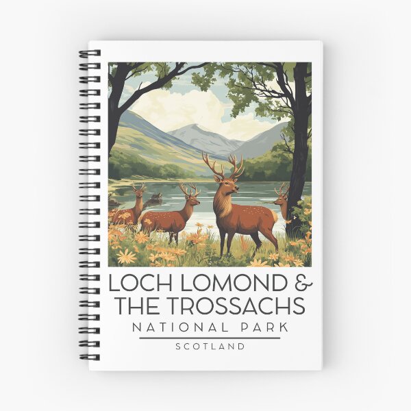 Artikelvorschau, Eine Vintage-Illustration des Loch Lomond und des Trossachs-Nationalparks - Schottland entworfen und verkauft von GoodOldVintage.