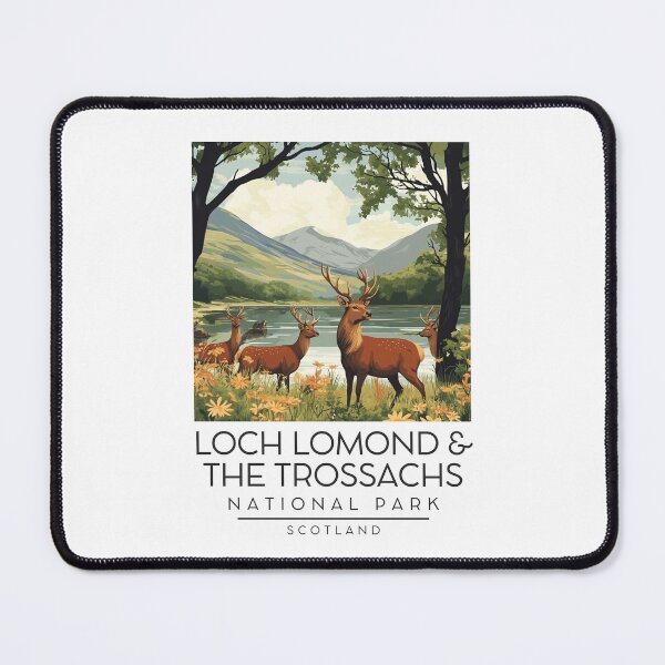 Item preview, A Vintage Illustration of Loch Lomond and The Trossachs National Park - Scotland designed and sold by GoodOldVintage.