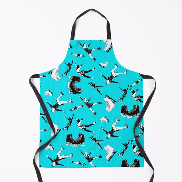 Item preview, Figure Skating Female Silhouettes on Cyan Background designed and sold by Purposely Designed.