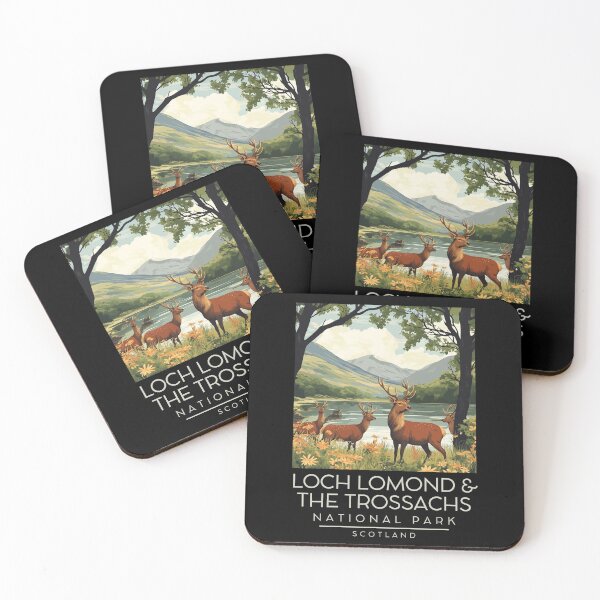 Item preview, A Vintage Illustration of Loch Lomond and The Trossachs National Park - Scotland designed and sold by GoodOldVintage.