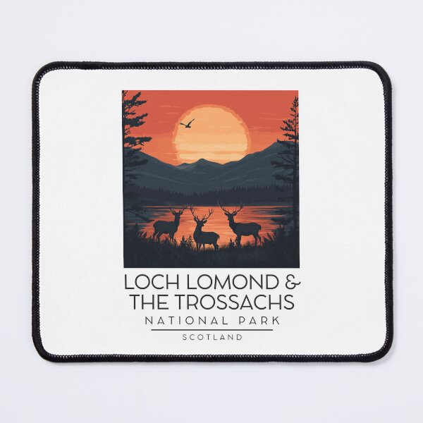 Item preview, A Vintage Illustration of Loch Lomond and The Trossachs National Park - Scotland designed and sold by GoodOldVintage.