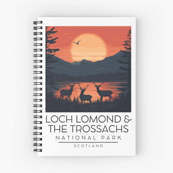Artikelvorschau, Eine Vintage-Illustration des Loch Lomond und des Trossachs-Nationalparks - Schottland entworfen und verkauft von GoodOldVintage.