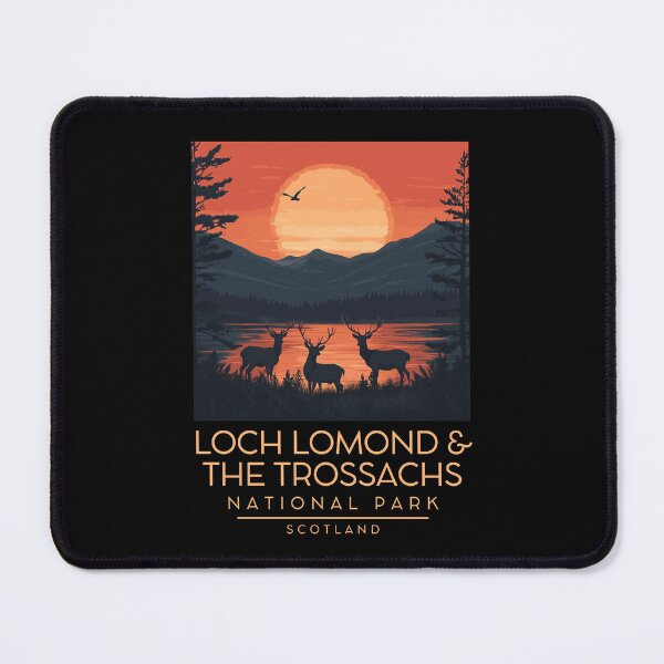 Item preview, A Vintage Illustration of Loch Lomond and The Trossachs National Park - Scotland designed and sold by GoodOldVintage.