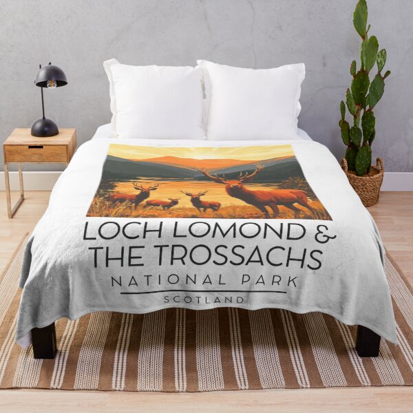 Item preview, A Vintage Illustration of Loch Lomond and The Trossachs National Park - Scotland designed and sold by GoodOldVintage.