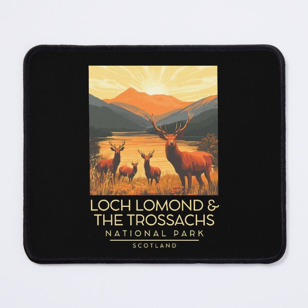 Item preview, A Vintage Illustration of Loch Lomond and The Trossachs National Park - Scotland designed and sold by GoodOldVintage.