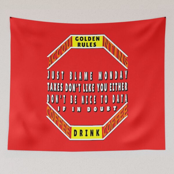 Item preview, Accounting golden rules funny and unique design designed and sold by clewzo.