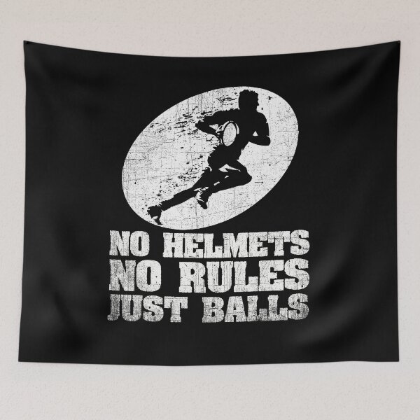 Item preview, No Helmets No Rules Just Balls Rugby Lovers designed and sold by PNGShop.