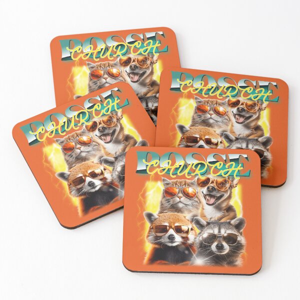 Item preview, Church Posse Raccoon Friends Cat Dog Cool Funny Gift Staff designed and sold by tshirtart2024.