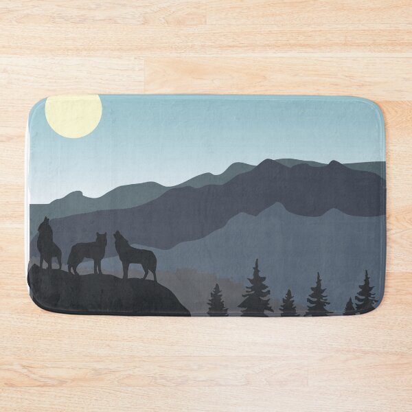 Item preview, Wolves Howling at the Moon in the Mountains.  designed and sold by MagnoliaLake.
