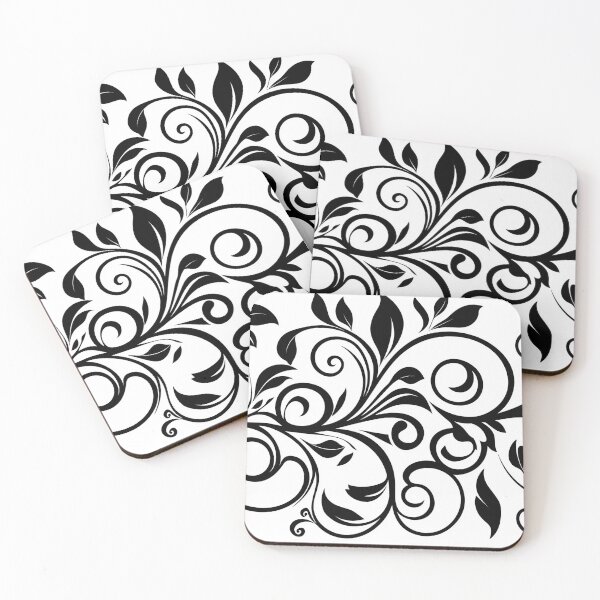 Item preview, Black Filigree Pattern designed and sold by KootenayDesigns.