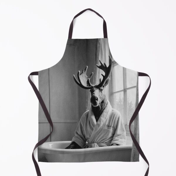 Item preview, Elegant Moose in a Bathrobe in Bathtub designed and sold by vk09.