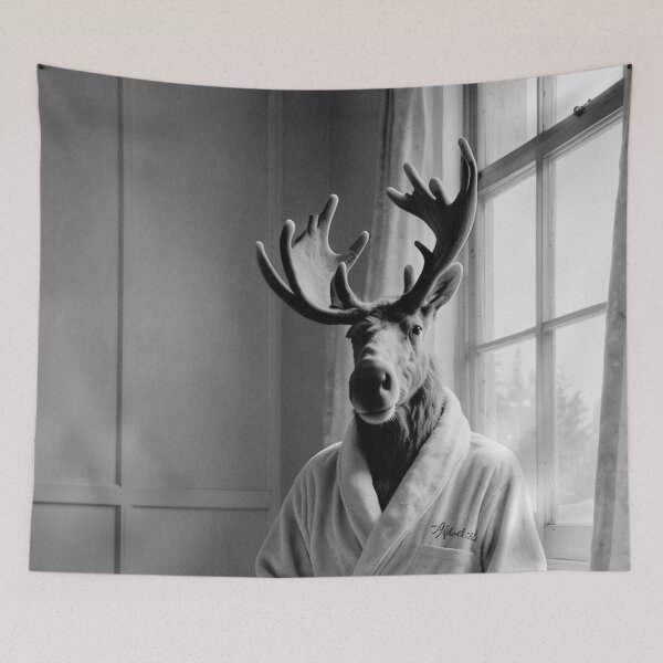 Item preview, Elegant Moose in a Bathrobe in Bathtub designed and sold by vk09.