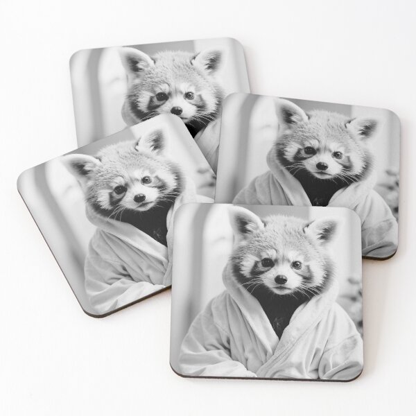 Item preview, Adorable Red Panda in a Cozy Bathrobe designed and sold by vk09.