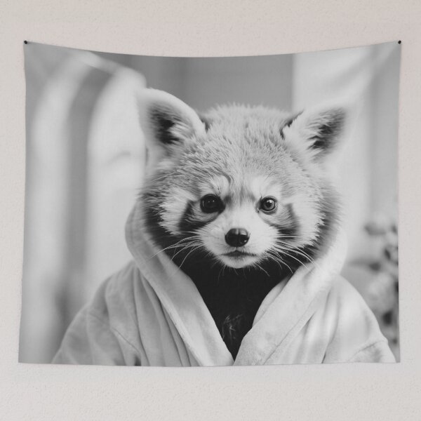 Item preview, Adorable Red Panda in a Cozy Bathrobe designed and sold by vk09.