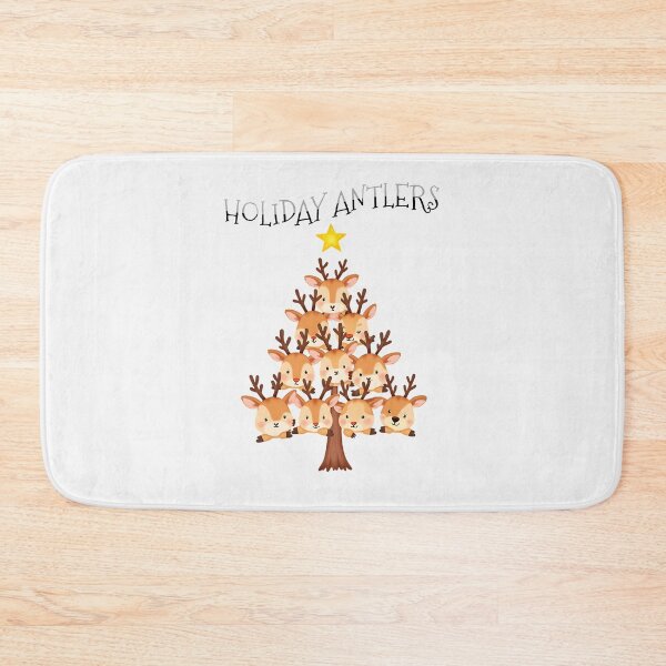 Item preview, Holiday Antlers Deer Christmas Tree Cute Festive Design designed and sold by Furr-n-Purr.