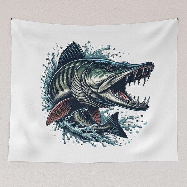 Item preview, Ferocious Muskie - Epic Fish Illustration designed and sold by WayoftheWater.
