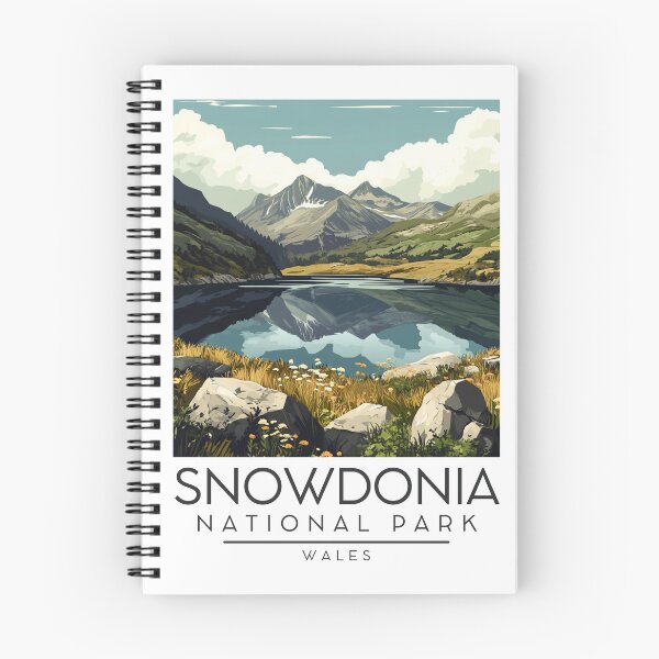 Item preview, A Vintage Illustration of Snowdonia National Park (Eryri) - Wales designed and sold by GoodOldVintage.