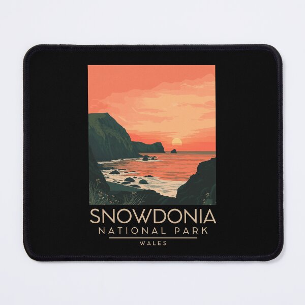 Item preview, A Vintage Illustration of Snowdonia National Park (Eryri) - Wales designed and sold by GoodOldVintage.