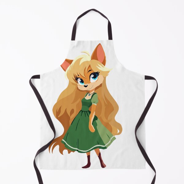 Item preview, Lil' Fox Girl in Green Dress designed and sold by KlakkDrawsStuff.