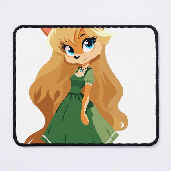 Item preview, Lil' Fox Girl in Green Dress designed and sold by KlakkDrawsStuff.